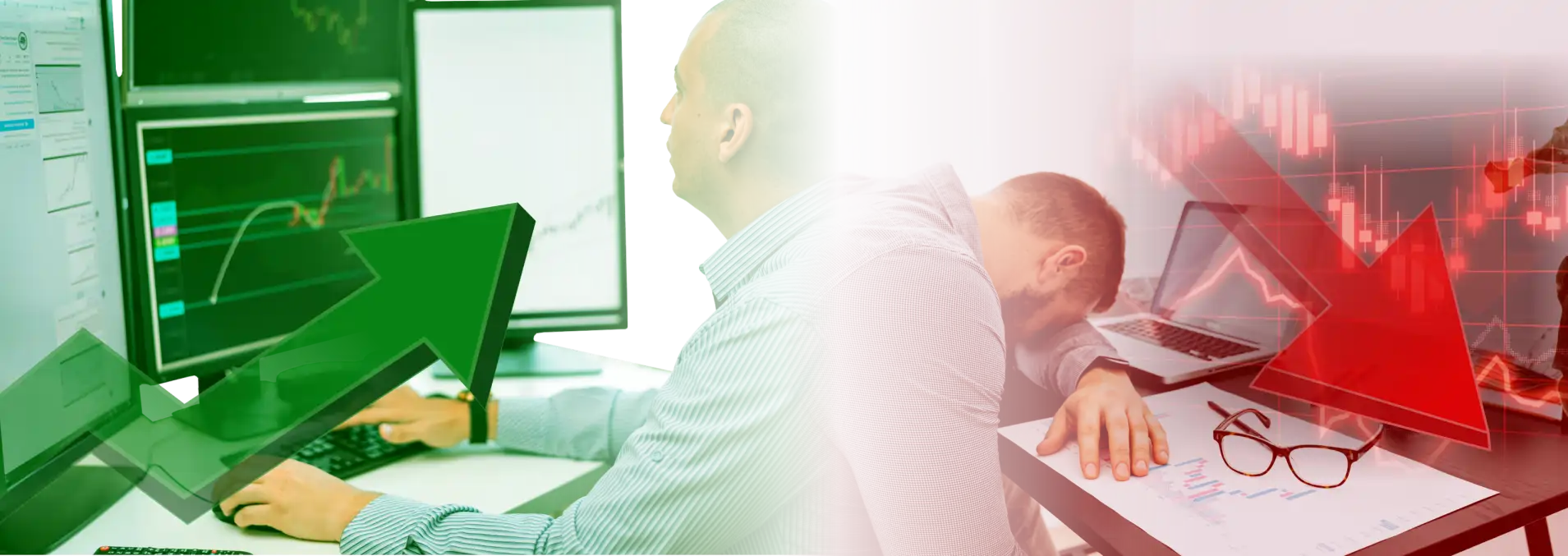 De um lado o gestor produtivo com indicadores em alta; do outro, o esgotado com resultados em queda